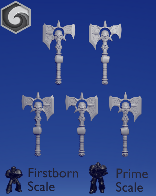 Crimson Lords Power Axe D x 5 ~  Greytide Studio image 0
