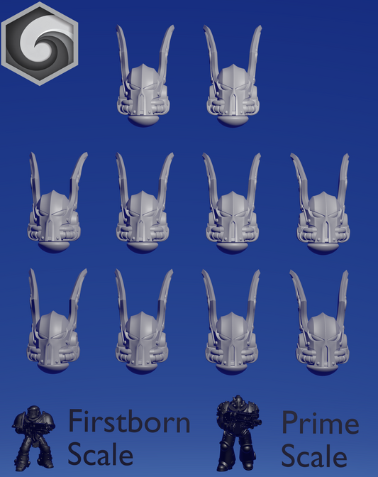 Crimson Lords Helmet C x 10 ~  Greytide Studio image 0
