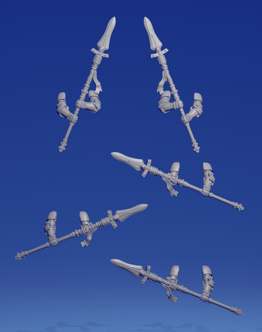 Two-handed power spears x 5 ~  Greytide Studio