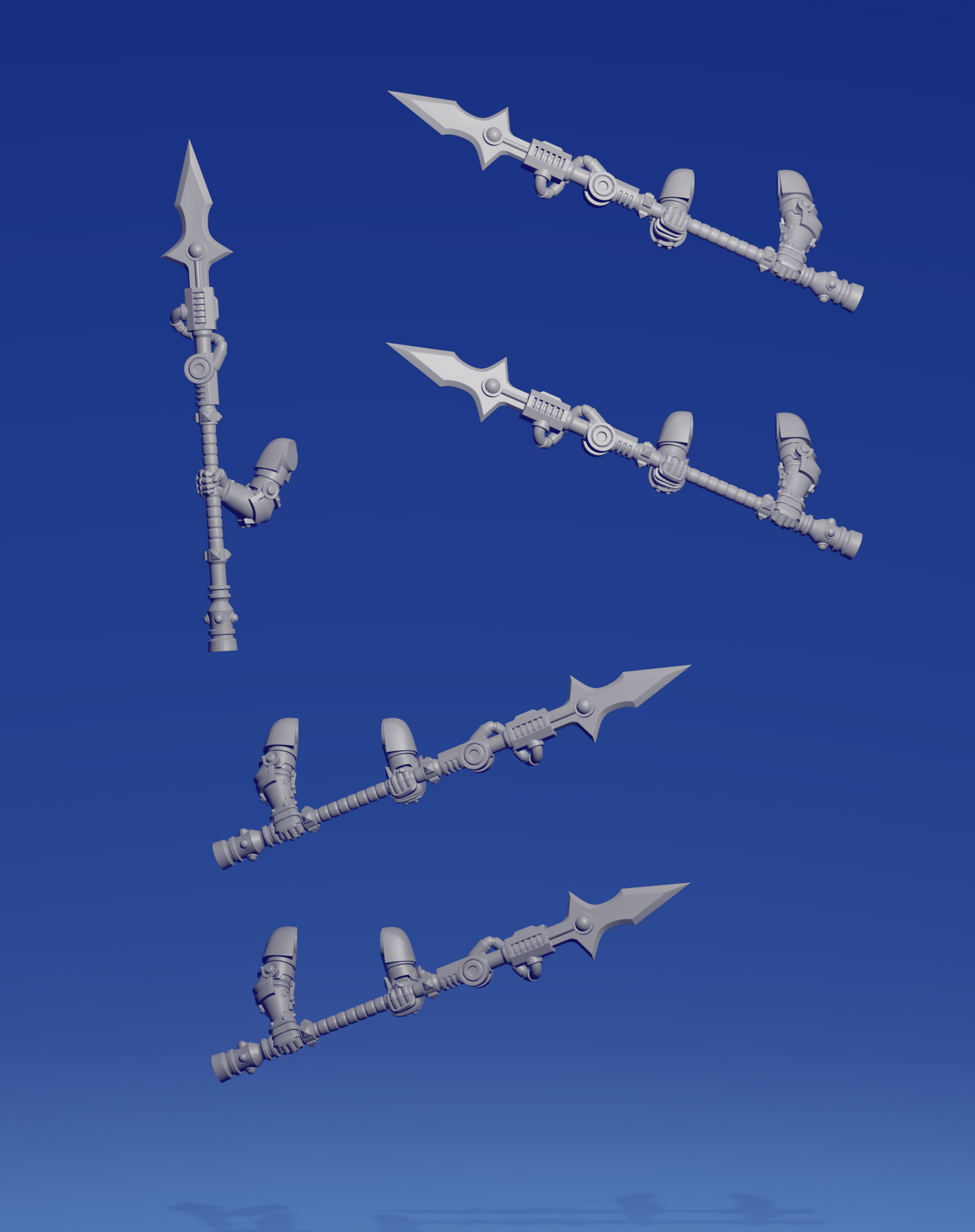 Two-handed spiked power spears x 5 ~  Greytide Studio