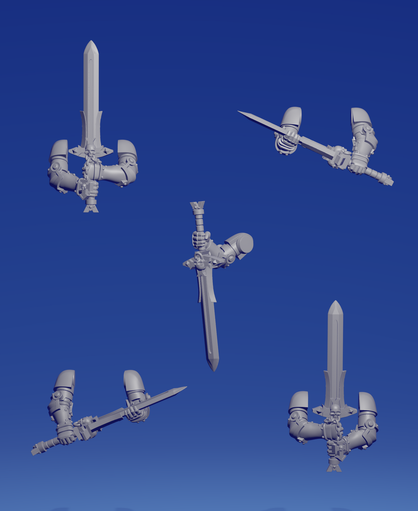 Two-handed power sword A x 5 ~  Greytide Studio
