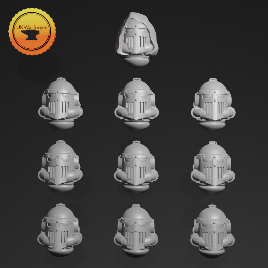 Helmet D x 10 ~  Greytide Studio image 0