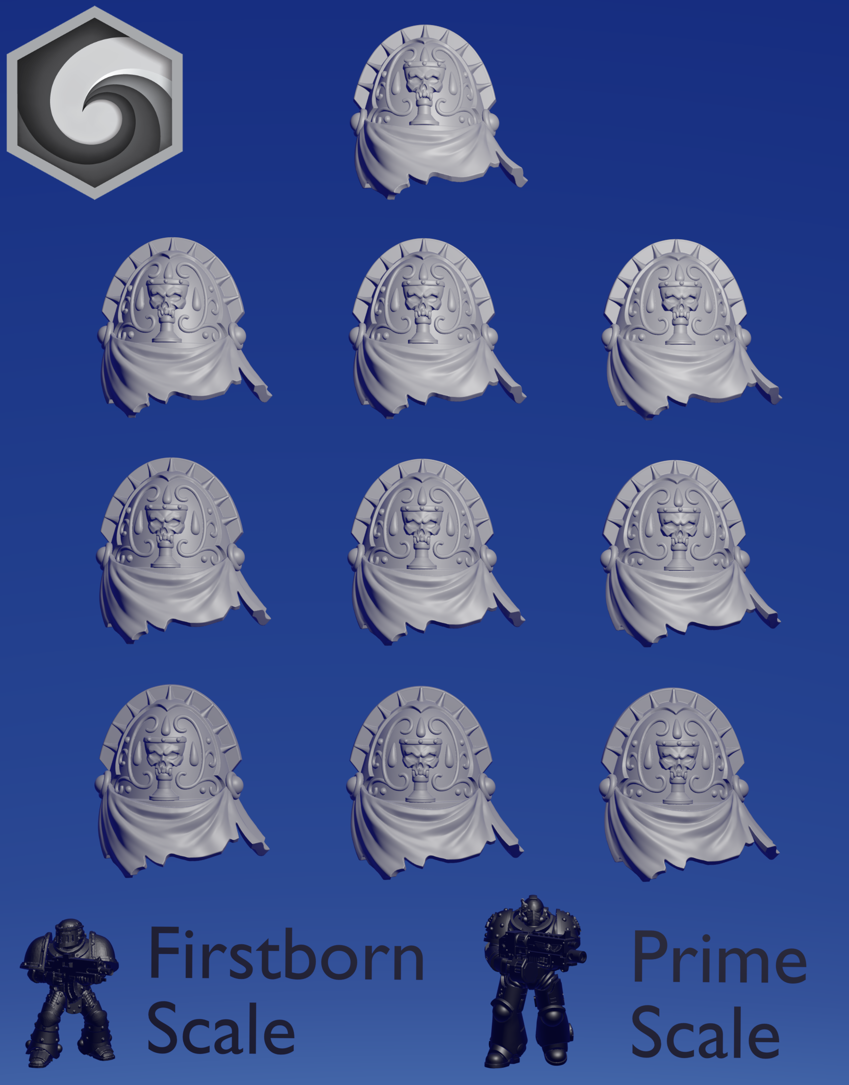 Crimson Lords Shoulderpad E x 10 ~  Greytide Studio image 0