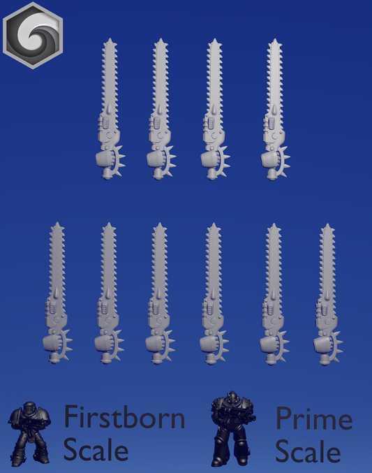 Crimson Lords Chainsword B x 10 ~  Greytide Studio image 0