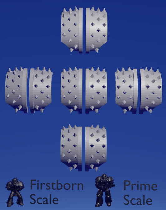 Heavy Spiked Shoulderpads x 10 ~  Helforged Minis image 0
