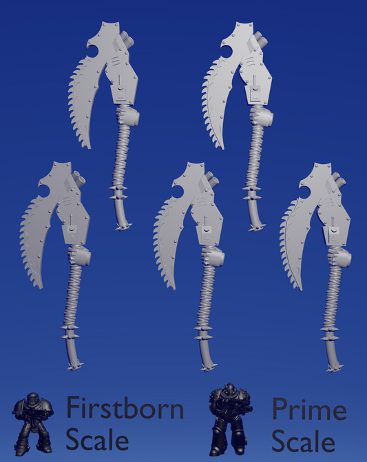 Terror Warhost Coasa Chainglaive :left hand: x 5 ~  Helforged Minis image 0