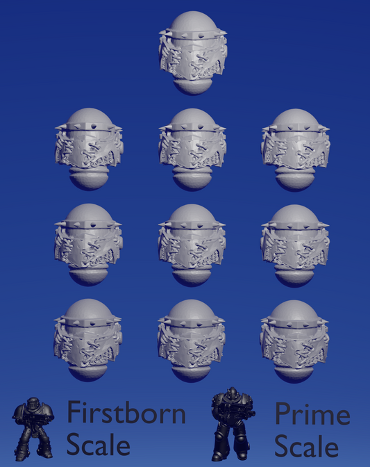 Terror Warhost Helmet A x 10 ~  Helforged Minis image 0