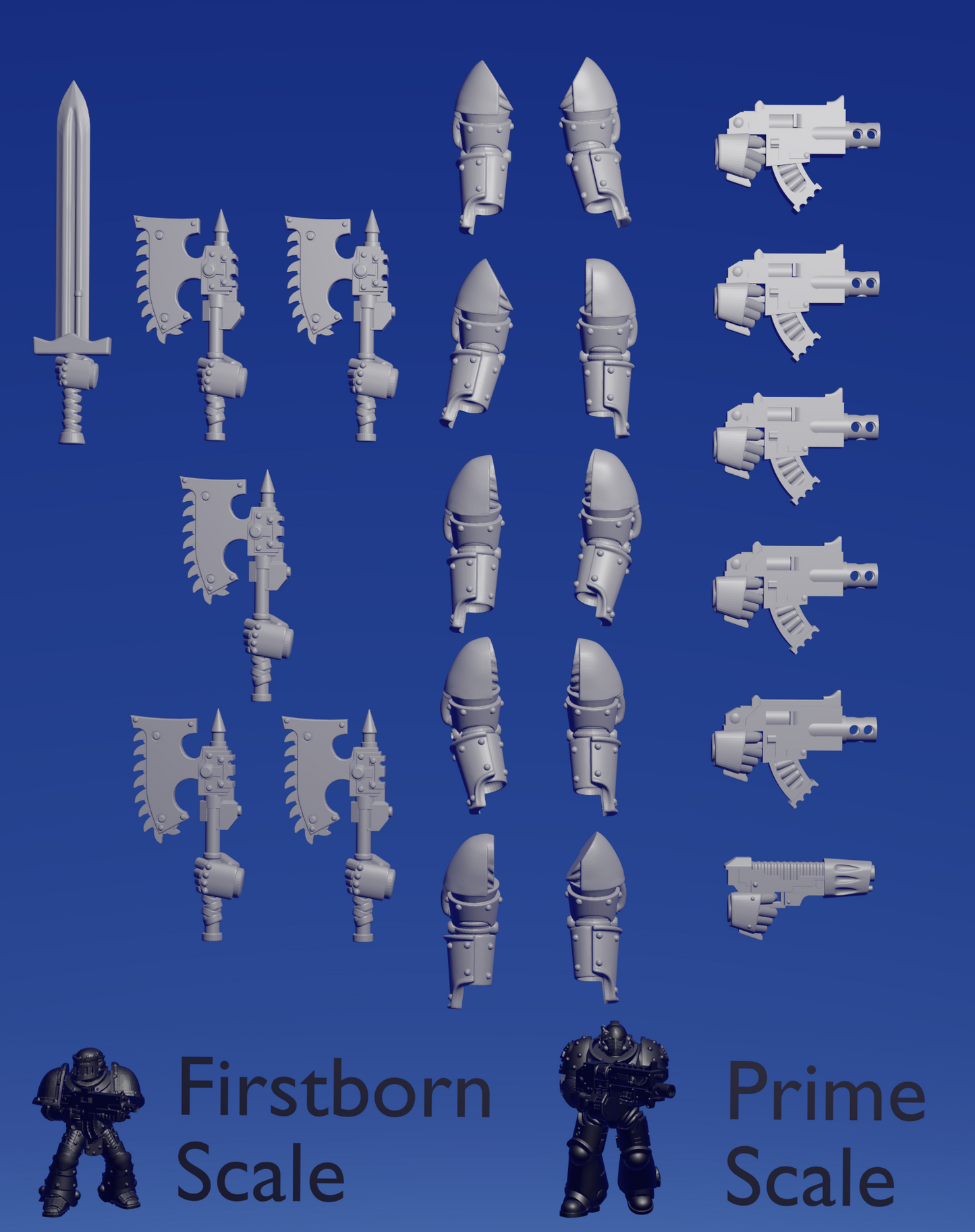 M3 Assault Arms - chainaxe ~  Helforged Minis image 0