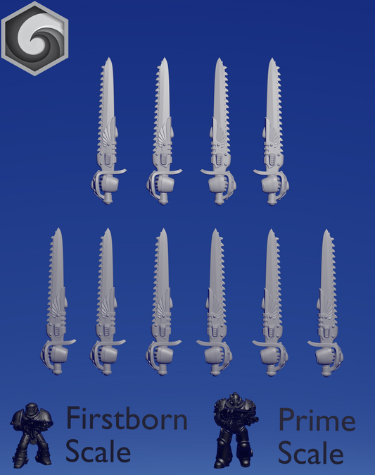 Crimson Lords Chainsword E  x 10 ~  Greytide Studio image 1