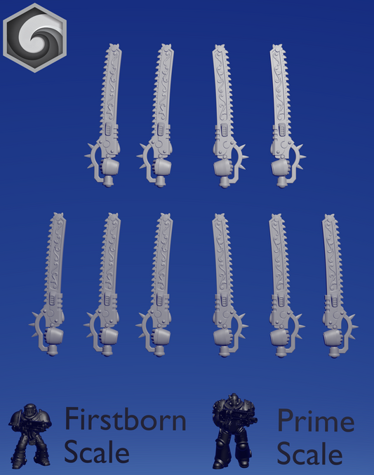 Crimson Lords Chainsword C x 10 ~  Greytide Studio image 1