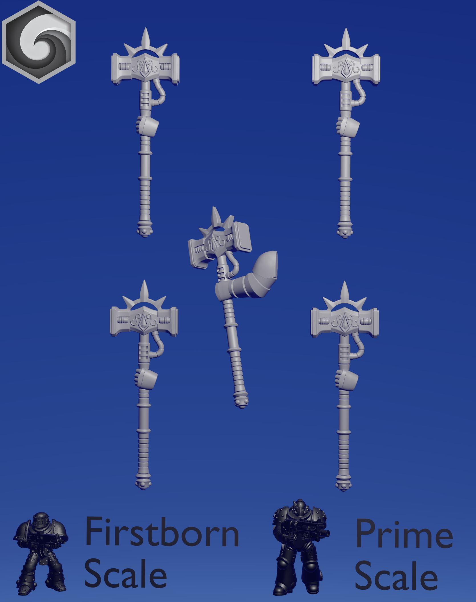 Crimson Lords Large Thunder Hammer  x 5 ~  Greytide Studio image 2