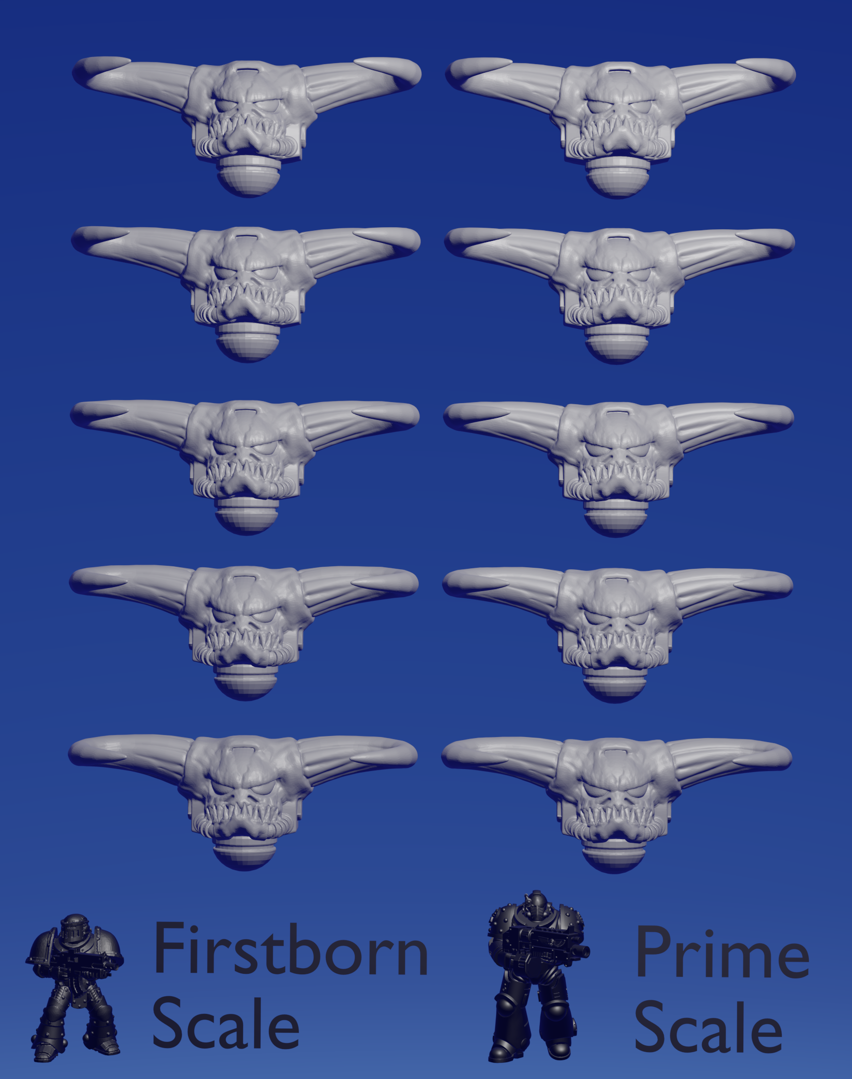 Corrupt Helmet B x 10 ~  Helforged Minis image 0