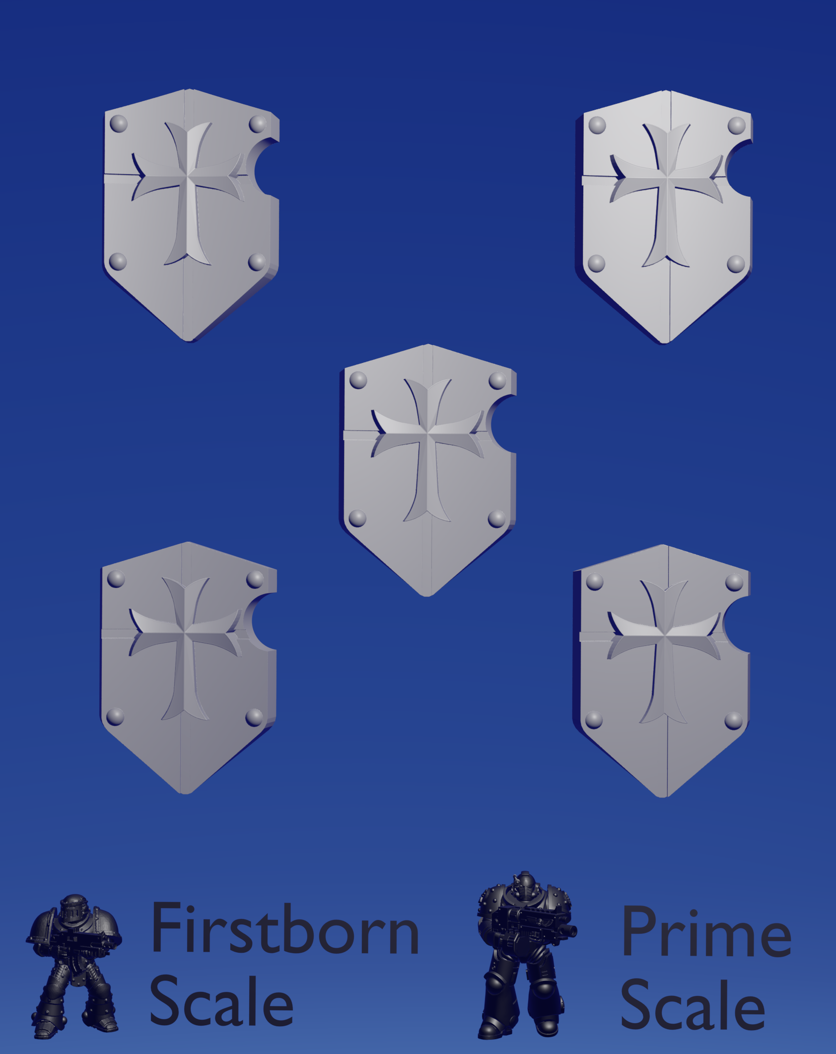 Templar Knight Tilting Shield A x 5 ~ Marta Punkgirl image 0