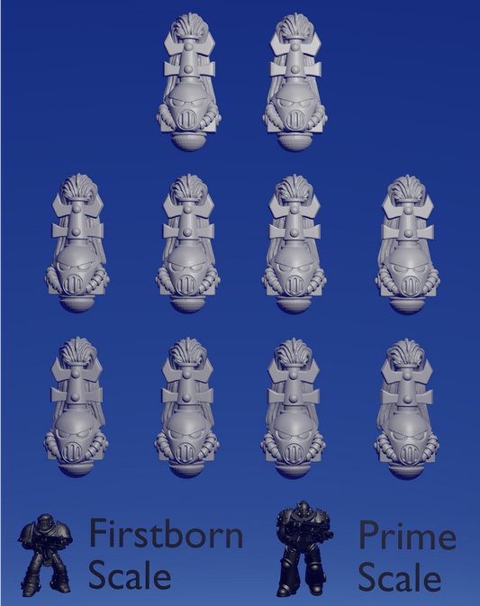Cacophony Helmet C x 10 ~  Helforged Minis image 0