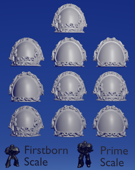 Depraved Warhost Shoulderpad x 10 ~  Helforged Minis image 0