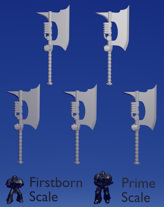 Right Katastrophe Power Axe x 5 ~  Helforged Minis image 0