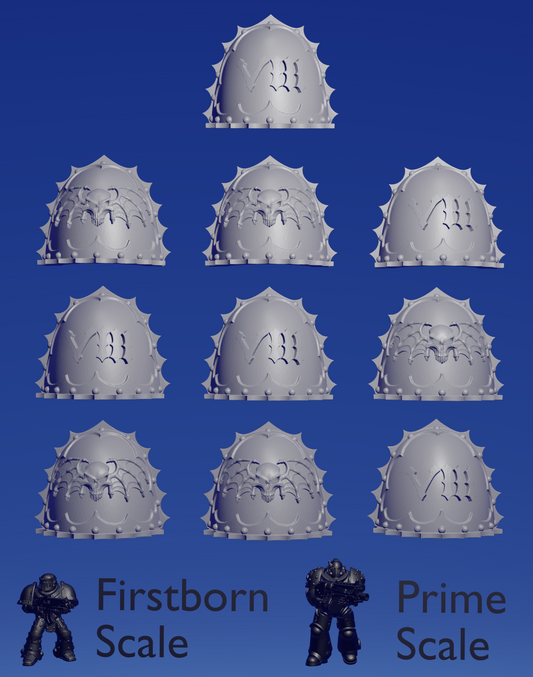 Terror Warhost Shoulderpad A x 10 ~  Helforged Minis image 0