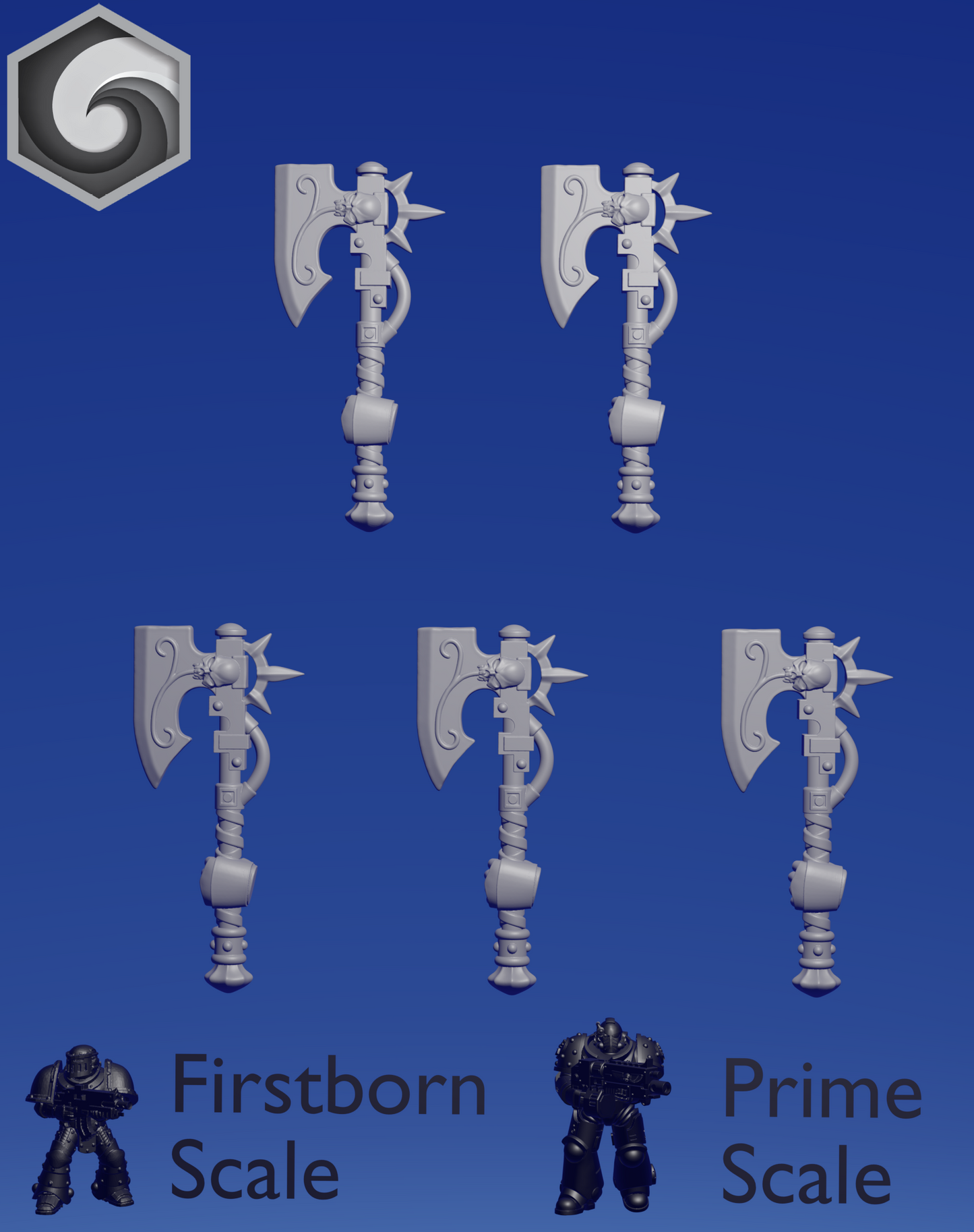 Crimson Lords Power Axe B x 5 ~  Greytide Studio image 2