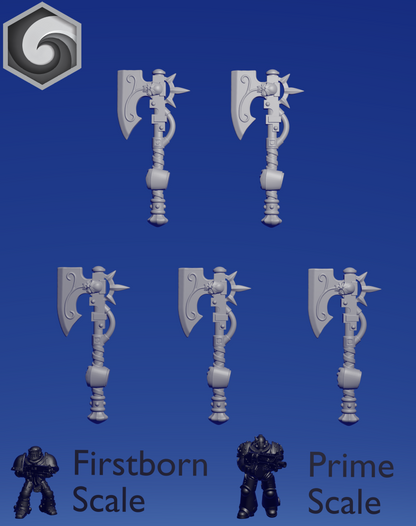 Crimson Lords Power Axe B x 5 ~  Greytide Studio image 2