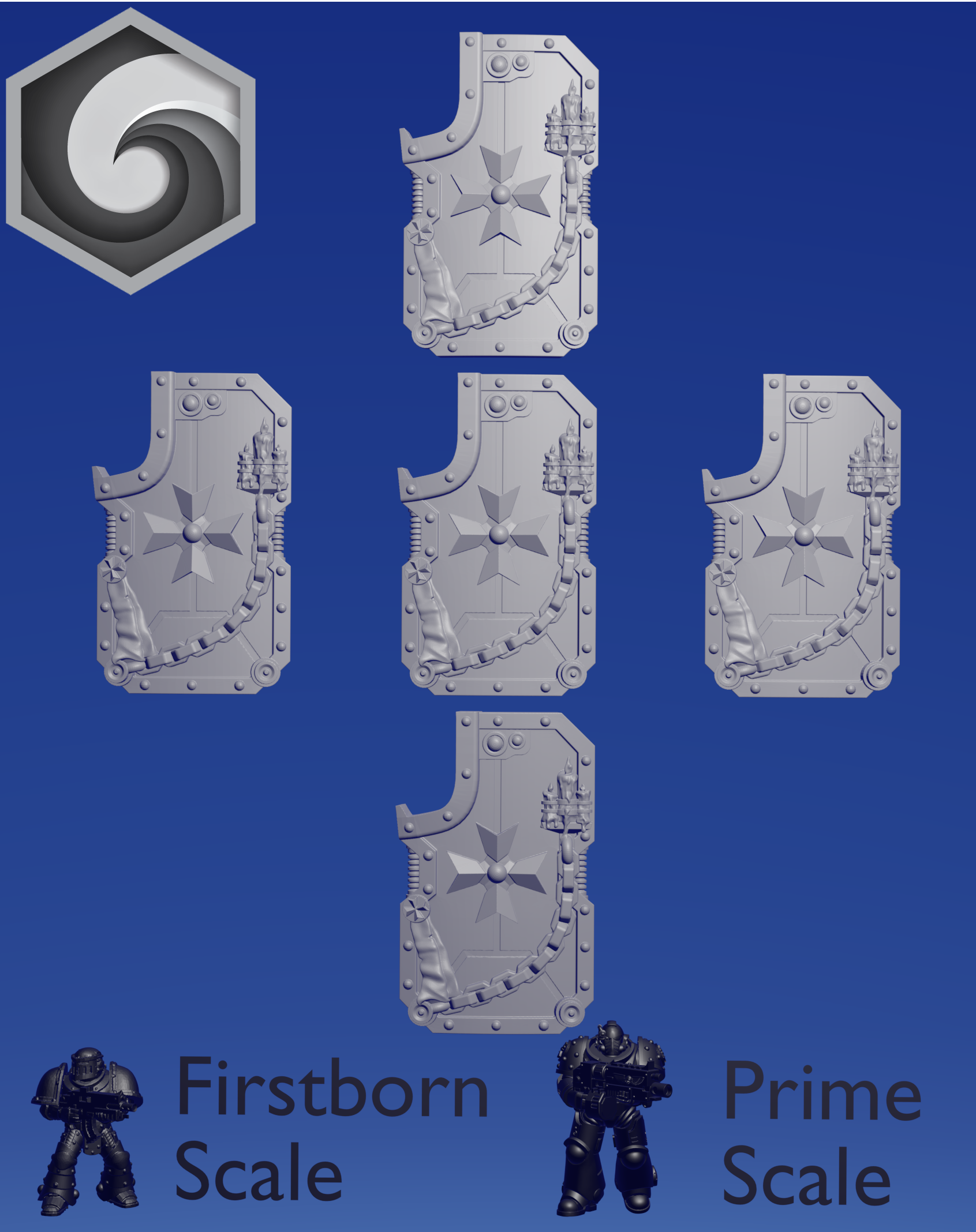 Boarding Shield B x 5 ~  Greytide Studio image 0