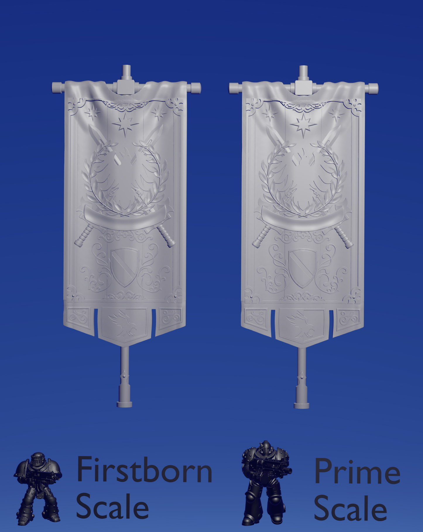 Raven Knight War Banner x 2 ~  Hydra Workshop image 0