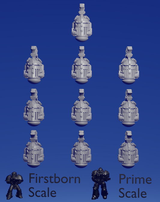 Ultra Knight Helmet A x 10 ~  Greytide Studio image 0