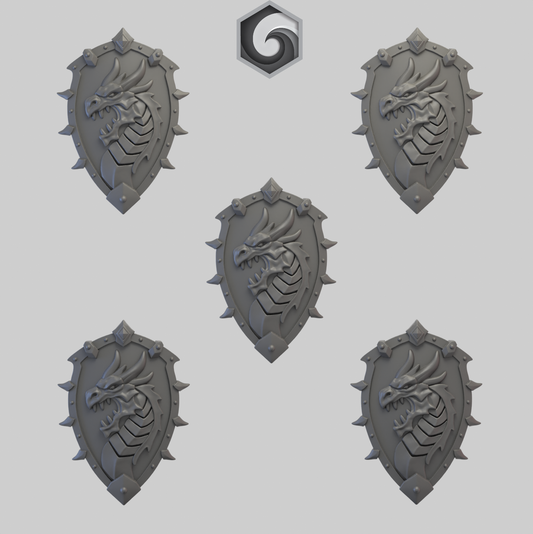 Anvil Warden Shield B x 5 ~  Greytide Studio