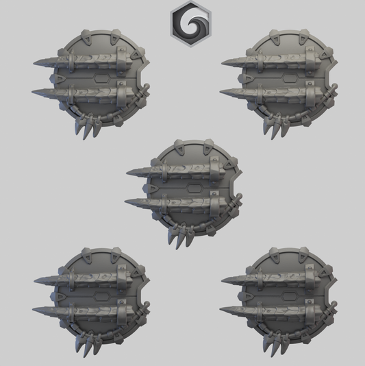 Anvil Warden Shield C x 5 ~  Greytide Studio
