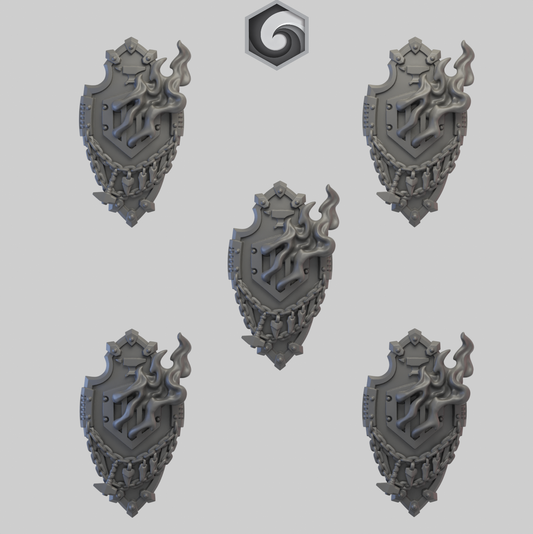 Anvil Warden Shield D x 5 ~  Greytide Studio
