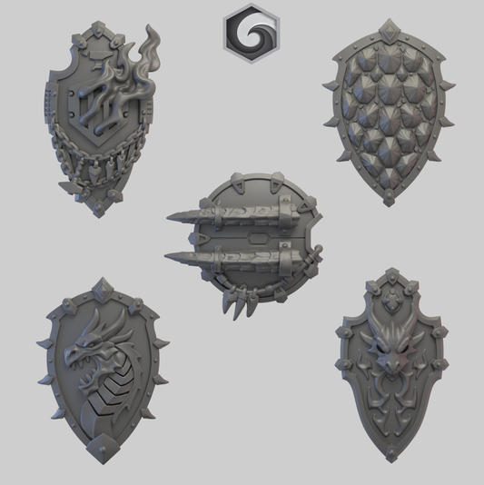 Anvil Warden Mixed Shield x 5 ~  Greytide Studio