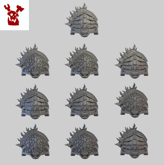 Fire Lizard Shoulderpad A x 10
