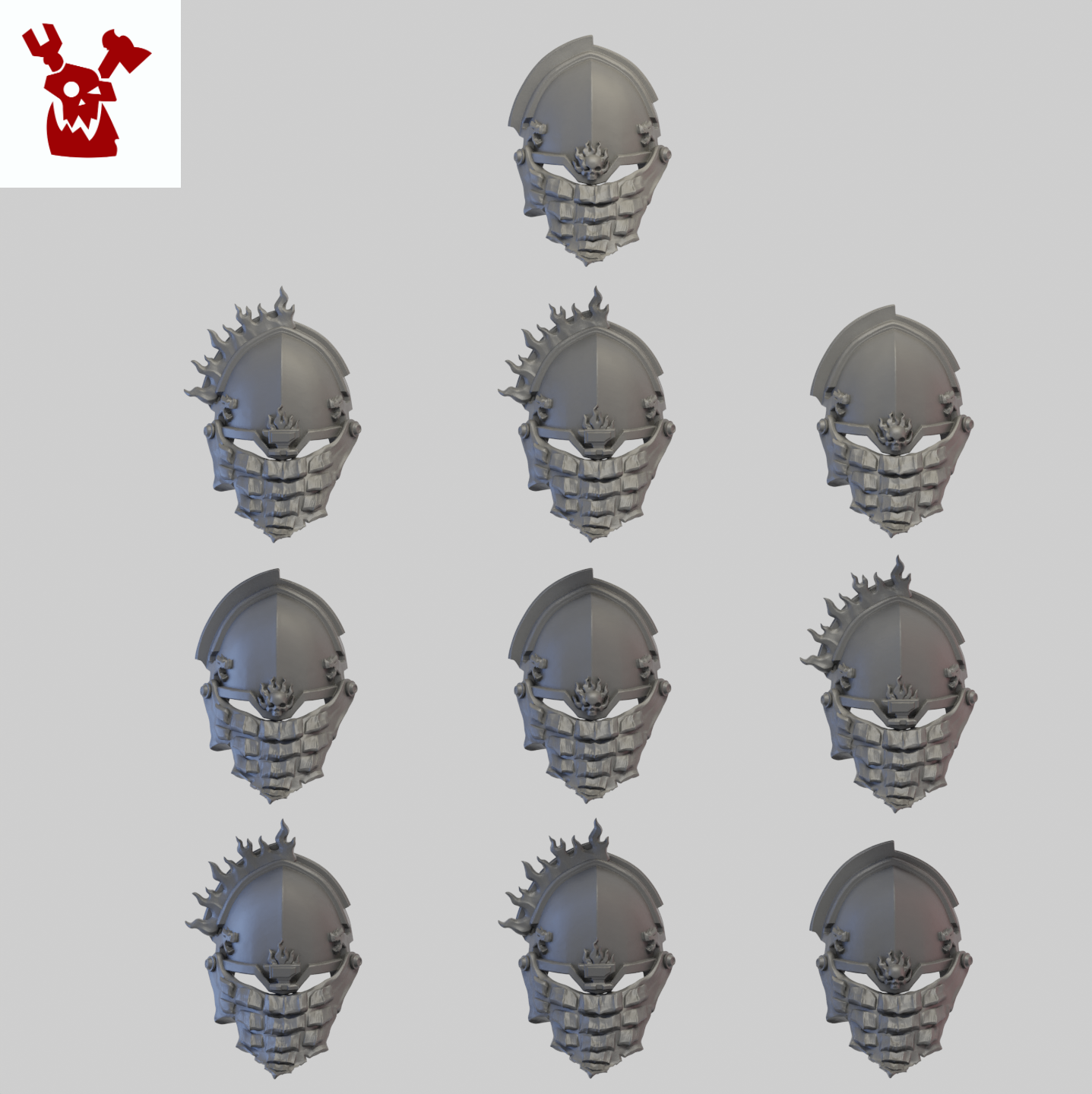 Fire Lizard Shoulderpad B x 10