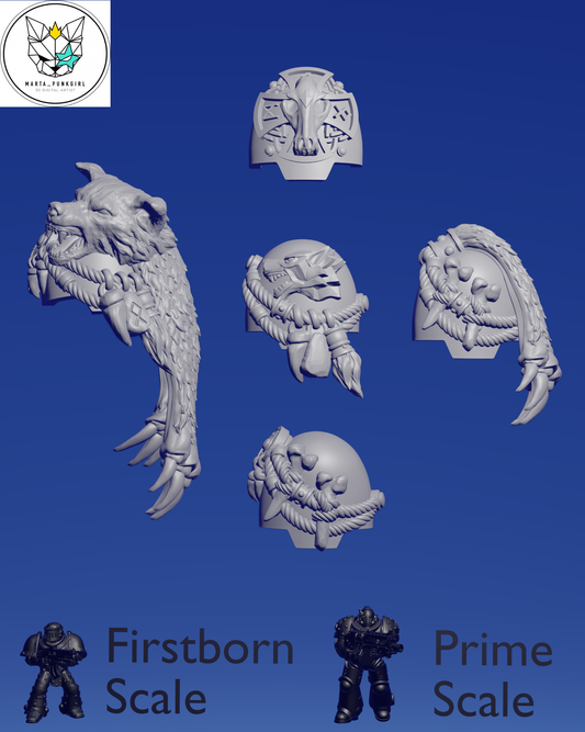 Wolf Knight Terminator Mixed Shoulderpads x 5 ~  Marta Punkgirl