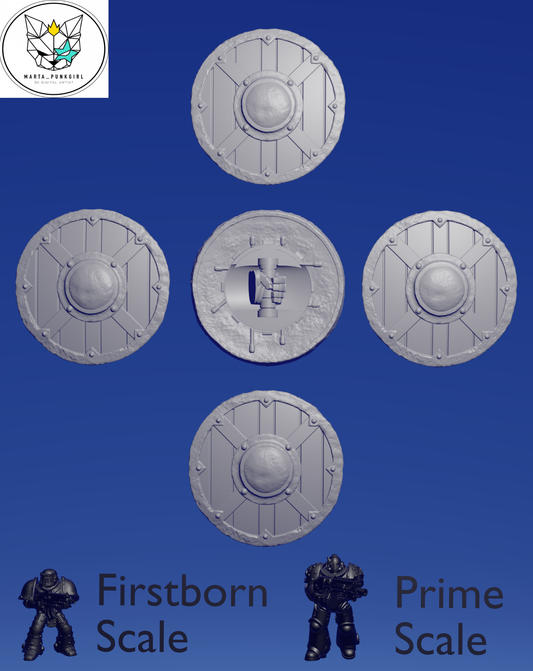 Wolf Knight Round Shield C x 5 ~  Marta Punkgirl