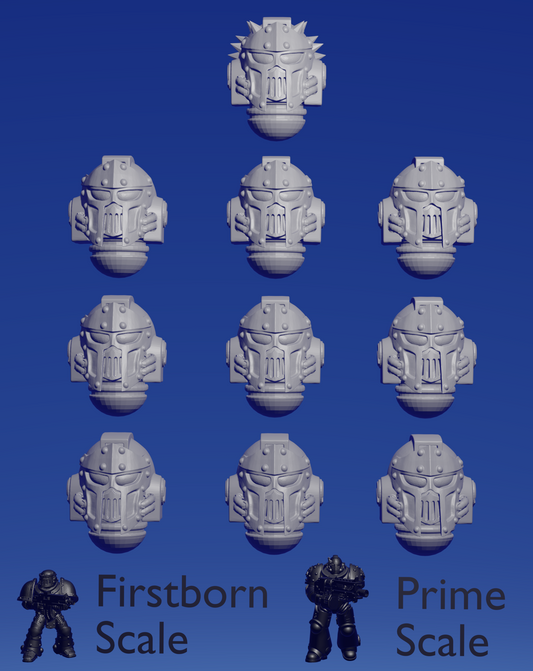 Iron Tyrant Helmet x 10 ~  Helforged Minis image 0