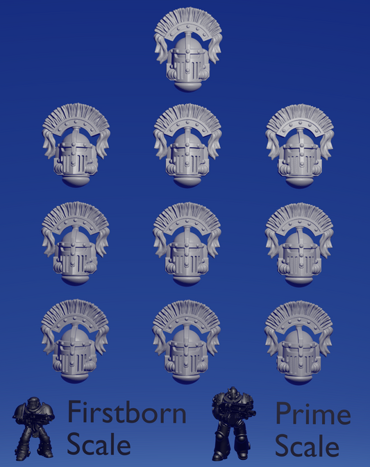 Ultra Knight Helmet B x 10 ~  Greytide Studio image 0