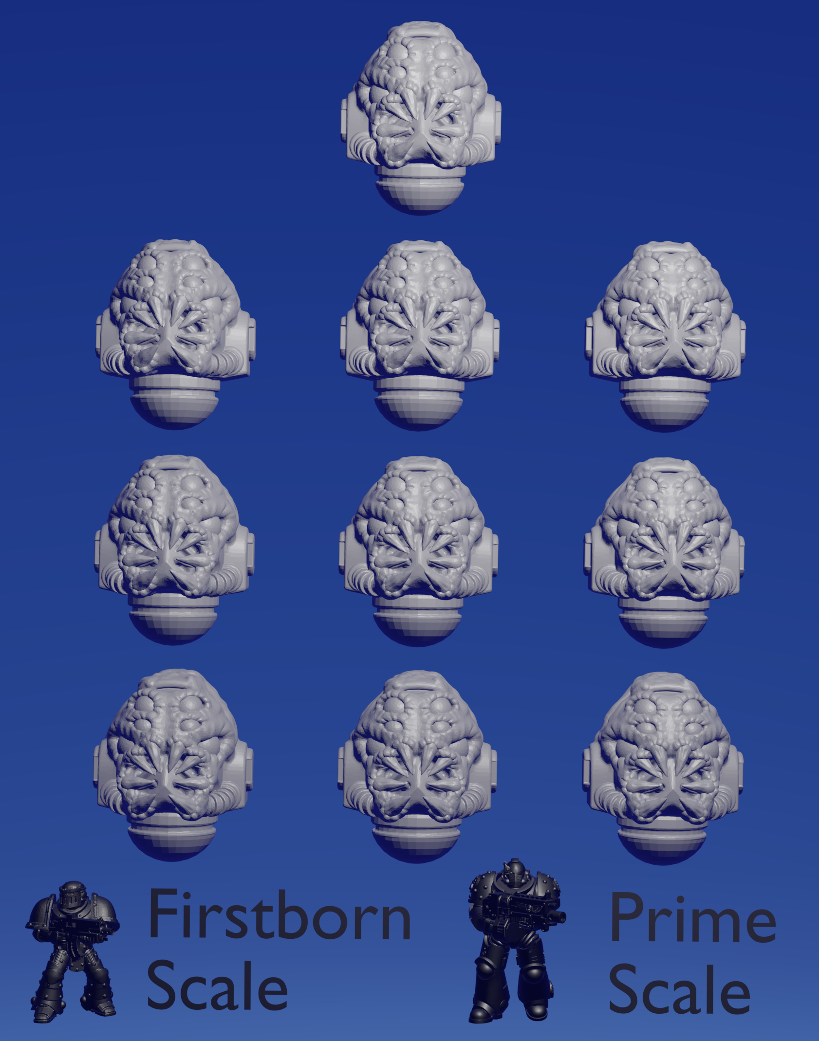 Corrupt Helmet A x 10 ~  Helforged Minis image 0