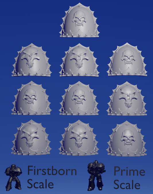 Terror Warhost Shoulderpad B x 10 ~  Helforged Minis image 0