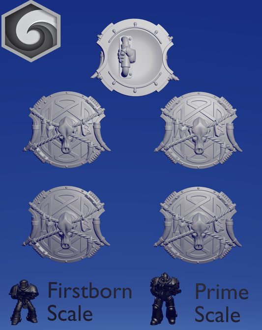 Primal Hound Shield D x 5 ~  Greytide Studio image 0
