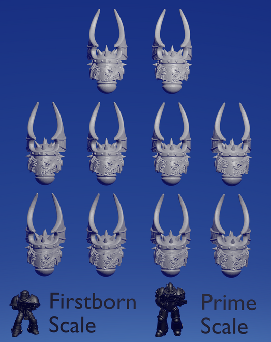 Terror Warhost Helmet C x 10 ~  Helforged Minis image 0