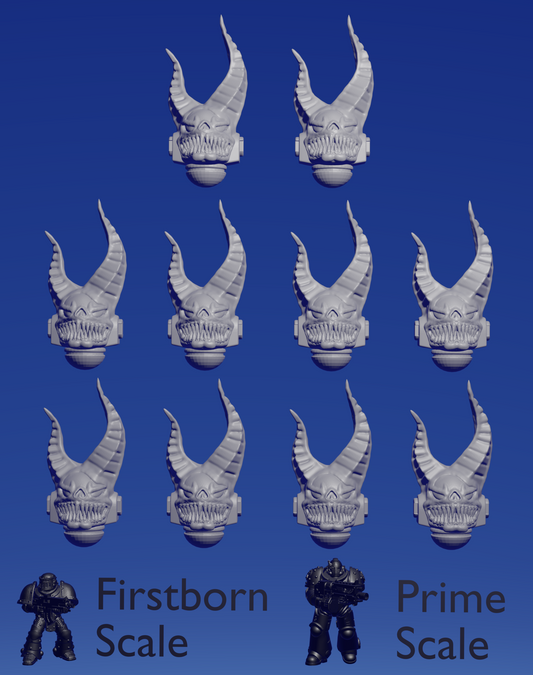 Corrupt Helmet D x 10 ~  Helforged Minis image 0