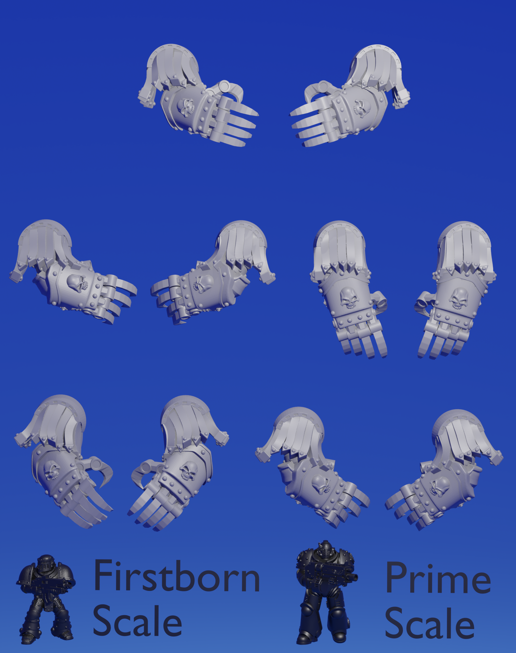 Heavy Armour - power claws x 10 ~  Helforged Minis image 0