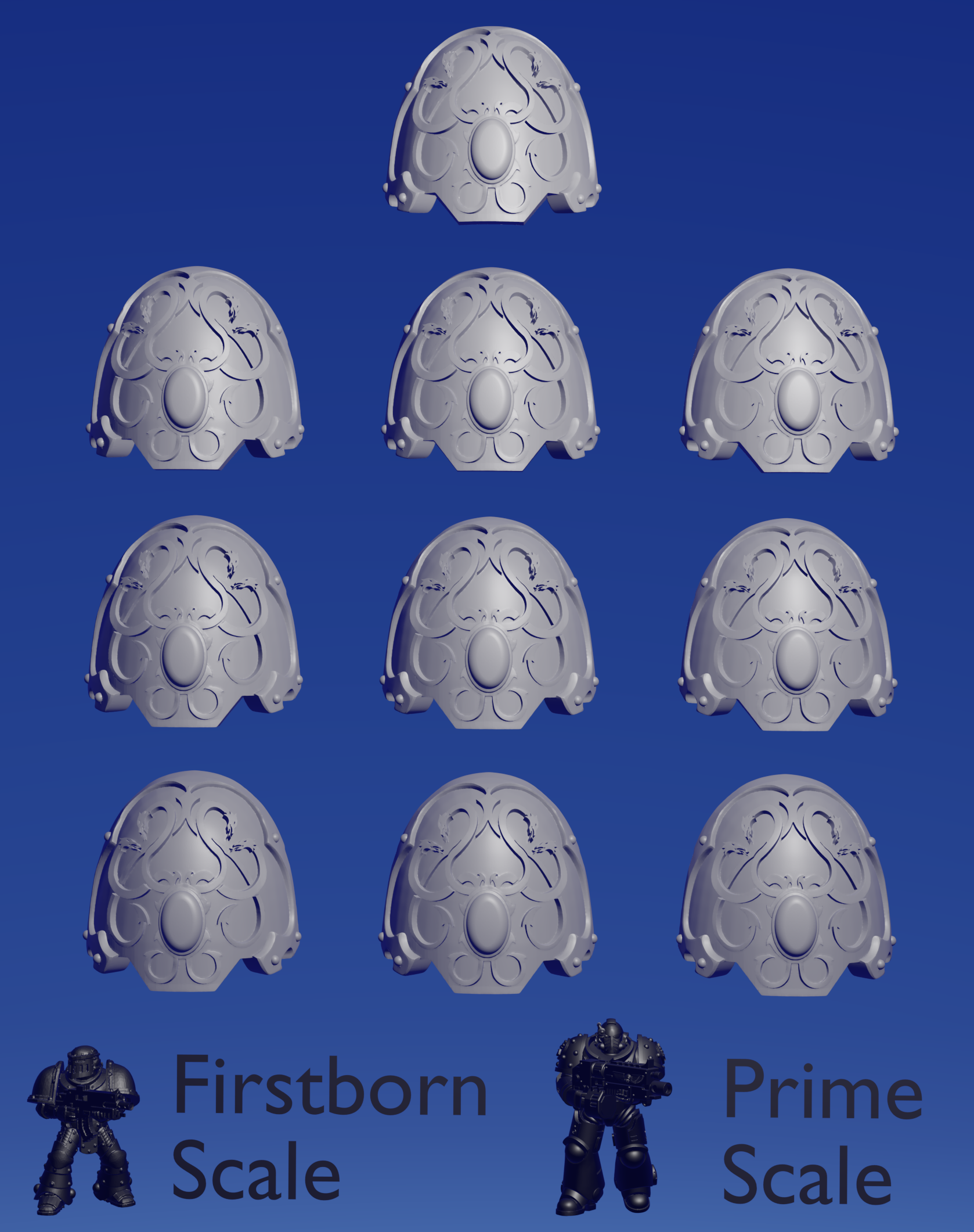 Hydra Warhost Shoulderpad A x 10  ~  Hydra Workshop image 0