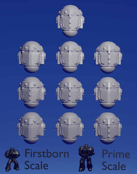 Iron Despot Helmet A x 10 ~  Helforged Minis image 0