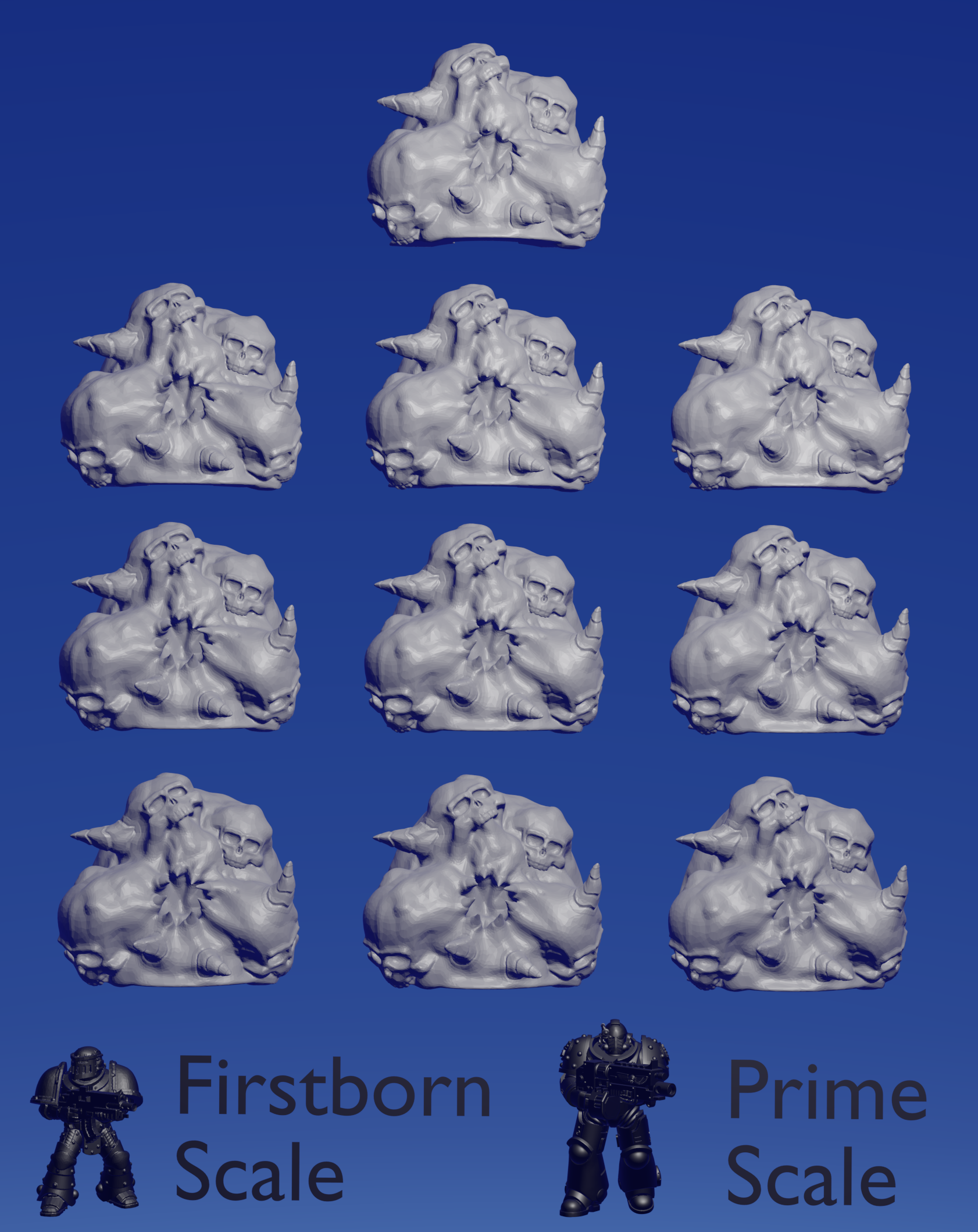 Corrupt Shoulderpad C x 10 ~  Helforged Minis image 0