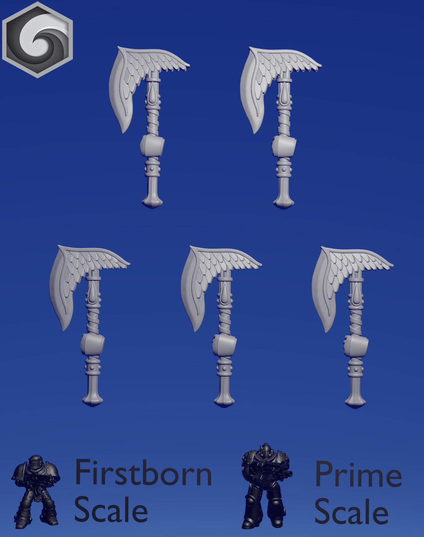 Crimson Lords Power Axe A x 5 ~  Greytide Studio image 2
