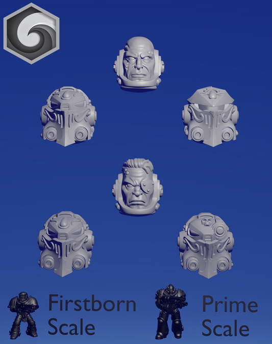 Crimson Lords Heavy Armour Head x 6 ~  Greytide Studio image 0