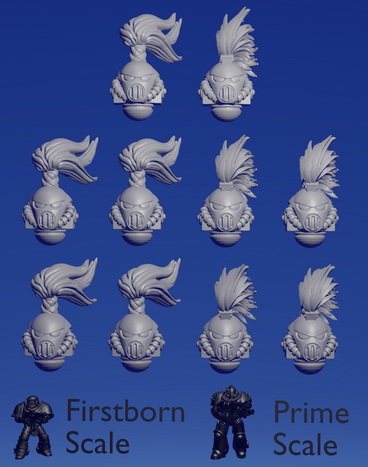 Cacophony Helmet B x 10 ~  Helforged Minis image 0