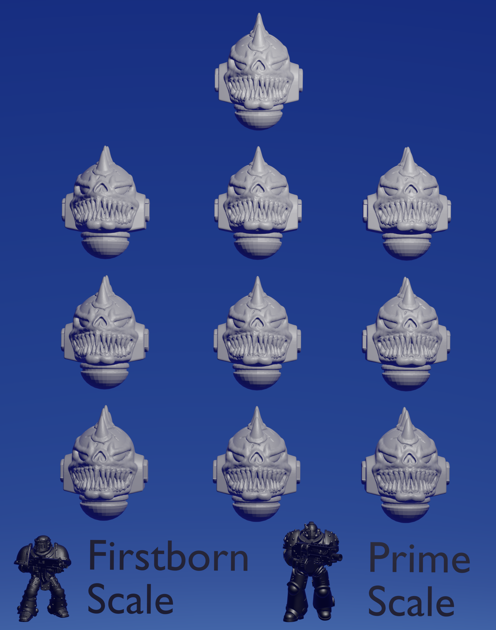 Corrupt Helmet C x 10 ~  Helforged Minis image 0