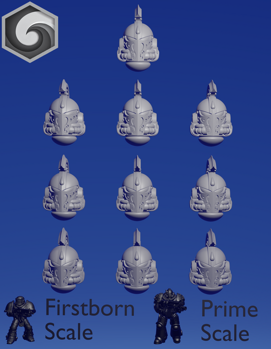 Crimson Lords Helmet J x 10 ~  Greytide Studio image 0